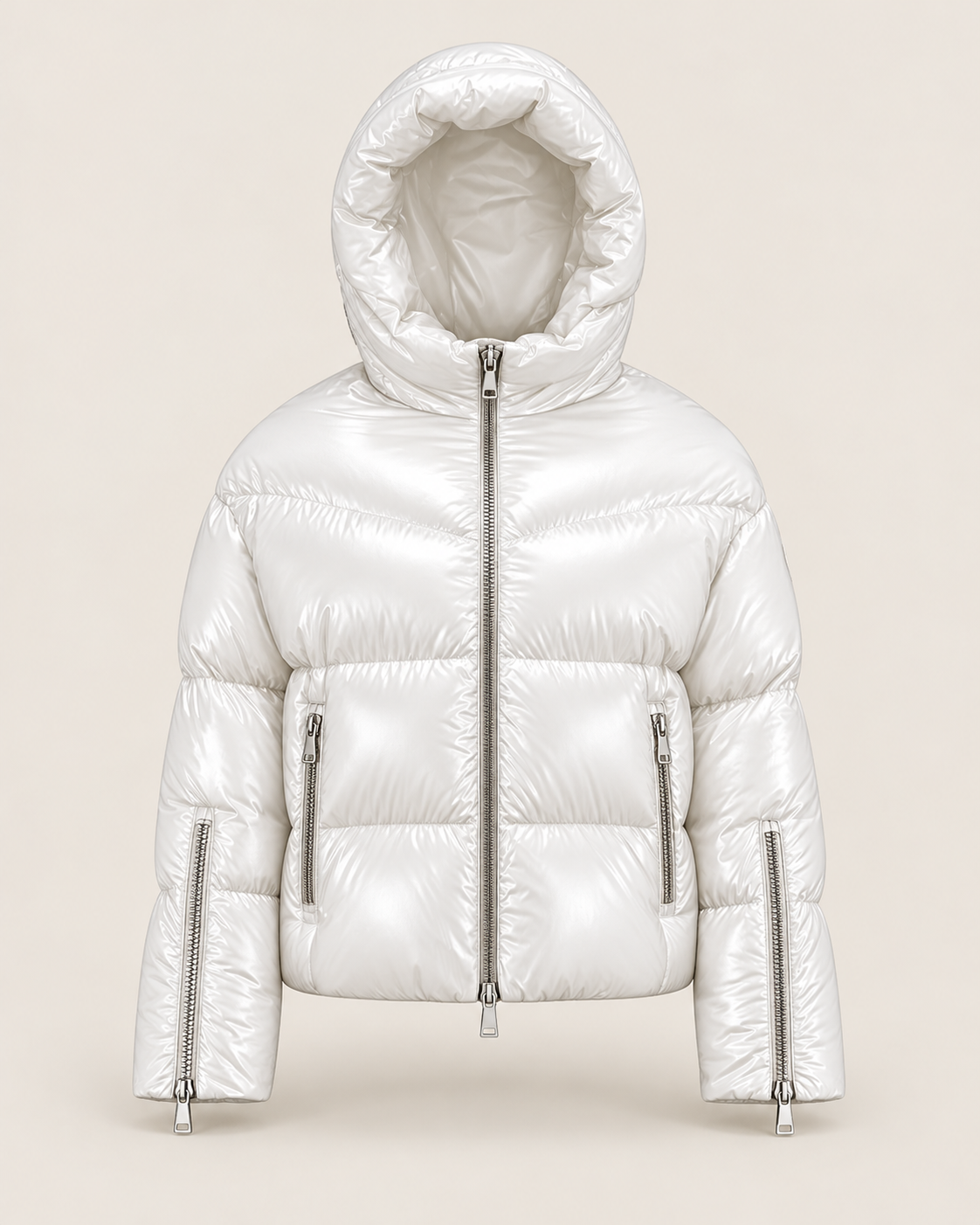 Doudoune blanche Ton Bijou avec capuche